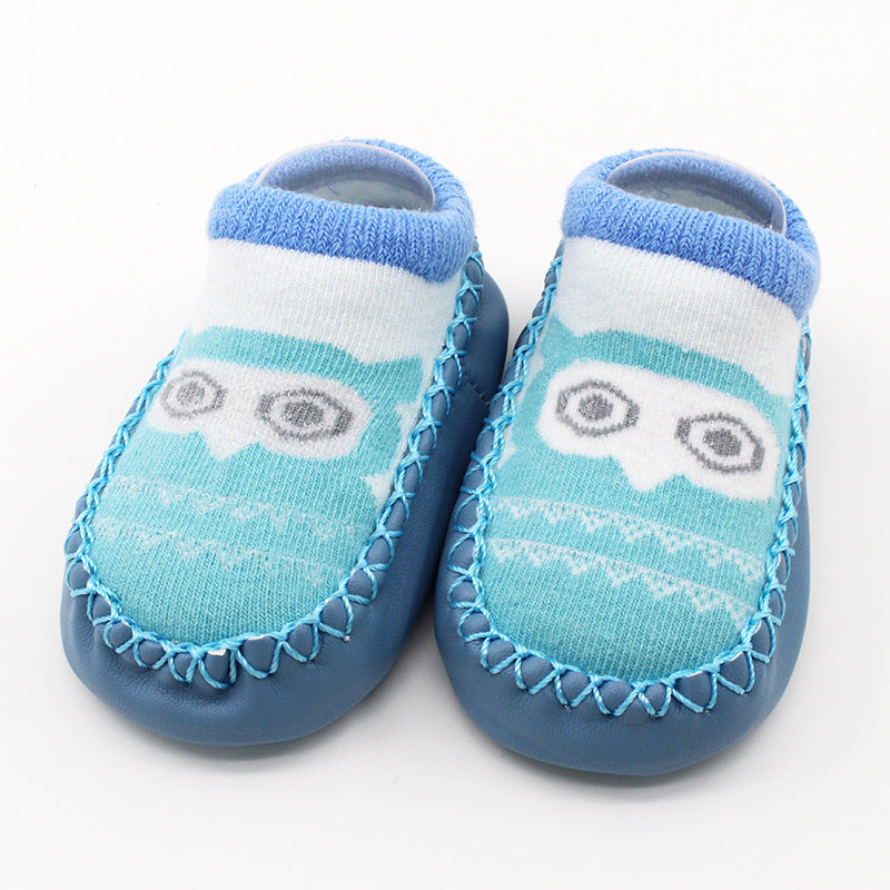 Spring And Autumn New Baby Shoes And Socks Soft Bottom Cartoon Children's Floor Toddler Socks Non-Slip Leather Bottom Cotton Socks Baby Socks