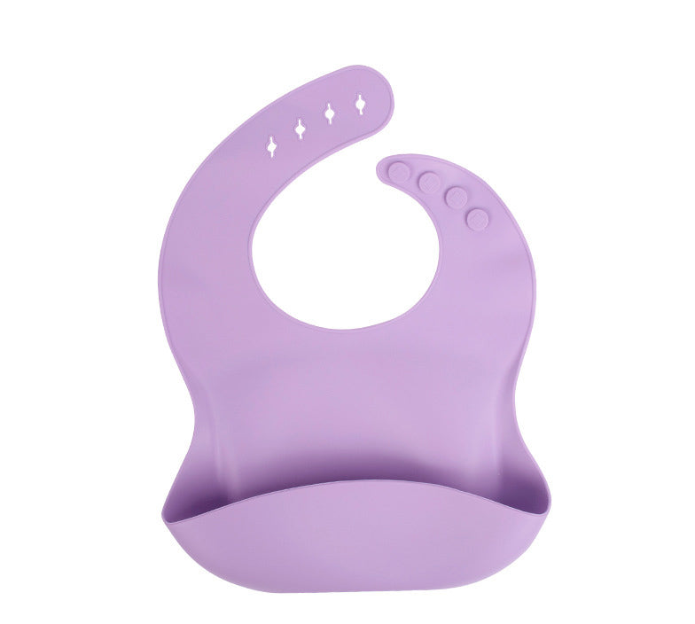 Baby silicone rice bag Baby rice bag bib Baby saliva towel waterproof mouth bag No wash and oil proof