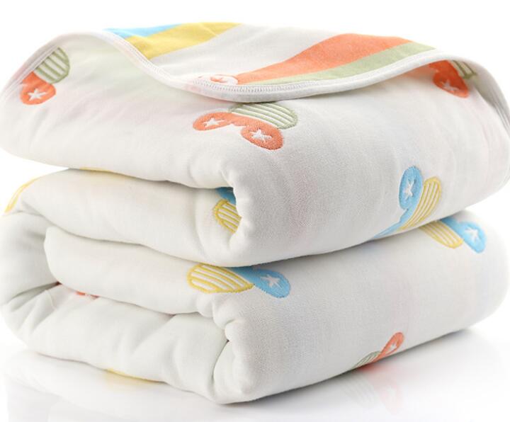 Baby Blankets Newborn Muslin Cotton 6 Layers Thick Swaddle Kids Receiving Blankets Children Cover Bedding