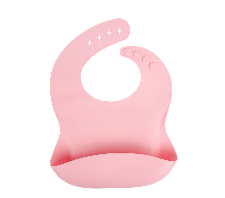 Baby silicone rice bag Baby rice bag bib Baby saliva towel waterproof mouth bag No wash and oil proof