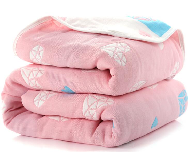 Baby Blankets Newborn Muslin Cotton 6 Layers Thick Swaddle Kids Receiving Blankets Children Cover Bedding