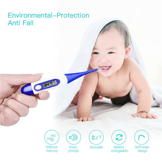 Adult And Infant Kids Baby Body Electronic Digital Temperature Electronic thermometer anal armpit LCD Display With Soft Head 37