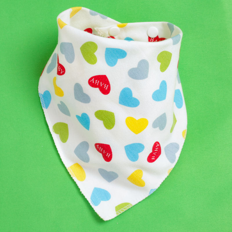 Baby Drooling Towel Baby Triangle Towel Double Layer According To The Buckle Newborn Child Headscarf Bib Scarf Spring And Summer Four Seasons