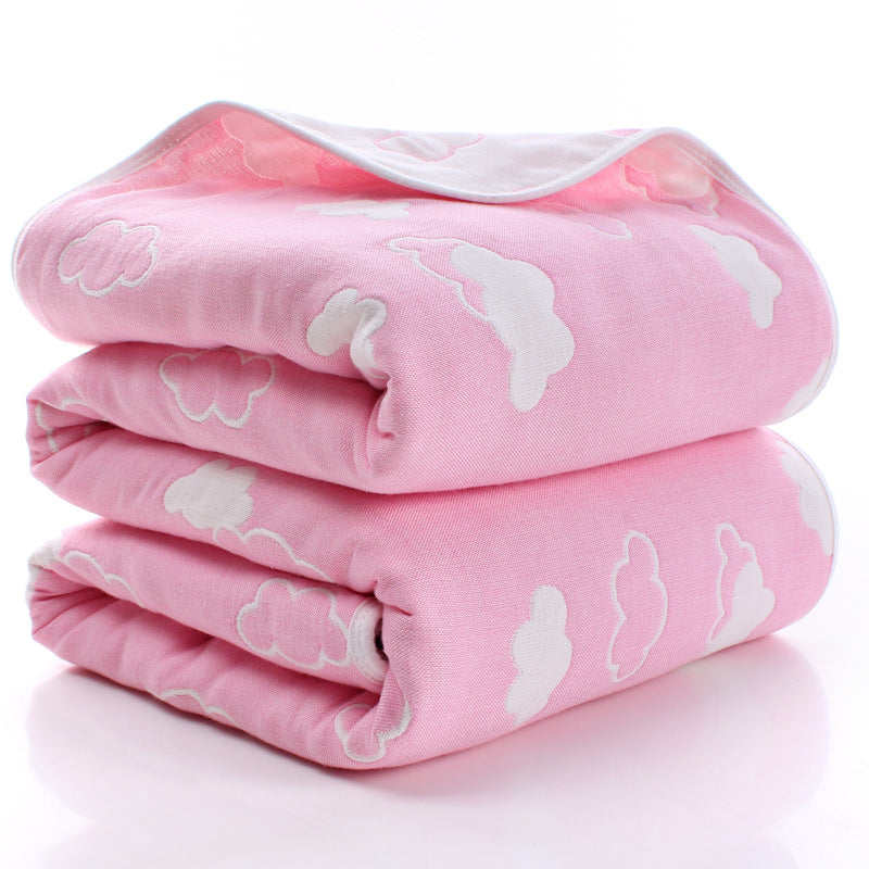 110*110cm Parent-child Baby Summer Bedding Sofa Quilt 100% Cotton Baby Blanket Child Quilt 6 Layers Muslin Swaddle for Newborns