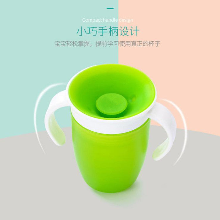 1PC 360 Baby Cups Can Be Rotated Magic Cup Baby Learning Drinking Cup LeakProof Child Water Cup Bottle 240ML Copos Learning cup