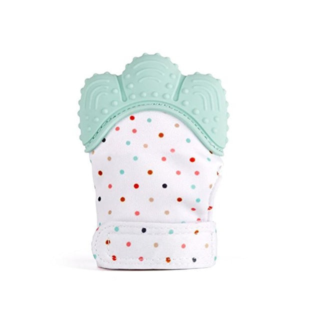 Newborn Baby Gloves Silicone Baby Mitt Teething Mitten Teething Glove Candy Wrapper Sound Teether