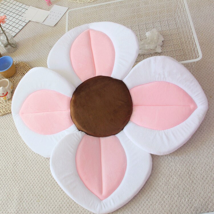 80CM Baby Bath Mat Blooming Bath Tub Flower Baby Bath Sink Safe Newborn Infant Shower Bathing Foldable Security Petal Seat Pads