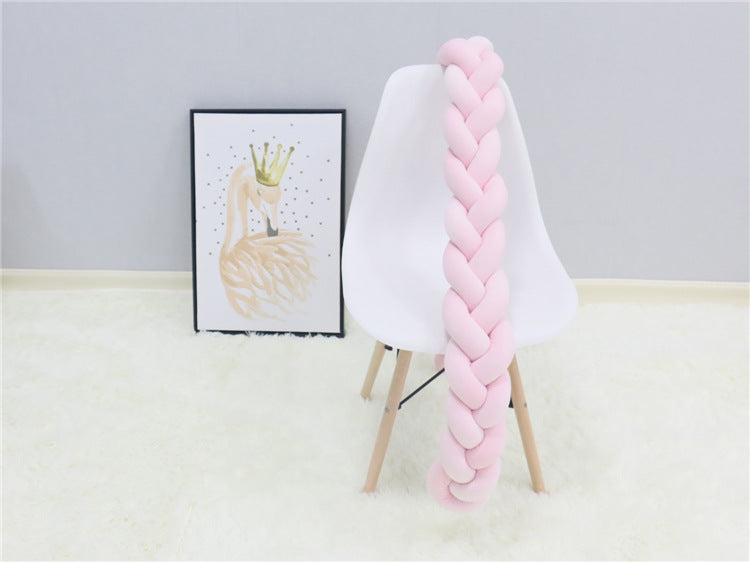 1Pcs 1M/2M/3M Baby Handmade Nodic Knot Newborn Bed Bumper Long Knotted Braid Pillow Baby Bed Bumper Knot Crib Infant Room Decor