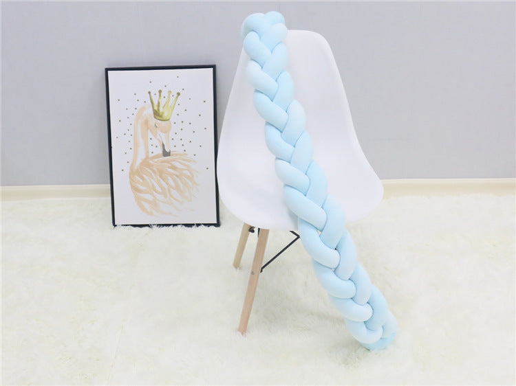 1Pcs 1M/2M/3M Baby Handmade Nodic Knot Newborn Bed Bumper Long Knotted Braid Pillow Baby Bed Bumper Knot Crib Infant Room Decor