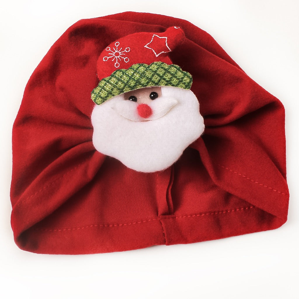 Hat Newborn Christmas Santa Hat Headdress Cozy Hat Infant Head Accessories New Year Holiday Party Hat Props